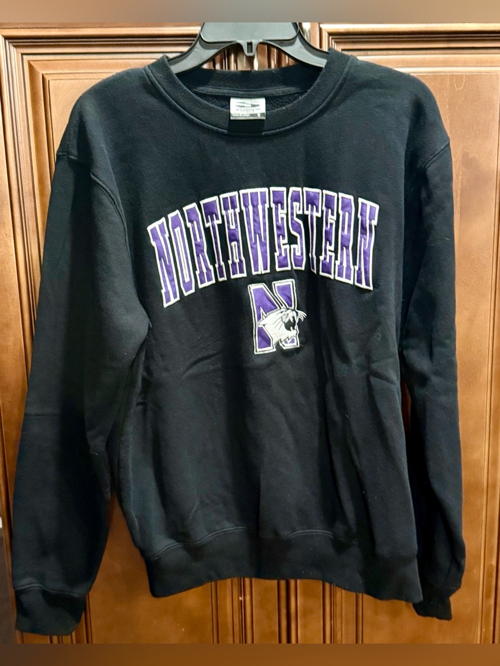 Northwestern Wildcats Stadium Athletics Embroidered Crewneck Sweatshirt Small